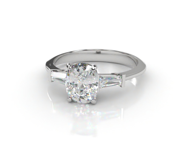 Certificated Cushion-Cut Diamond in 18ct. White Gold