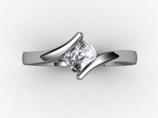 Certificated Cushion-Cut Diamond Solitaire Engagement Ring in 18ct. White Gold - 9