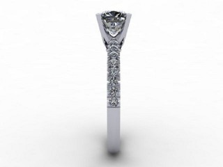 Engagement Ring: Diamond Band Cushion-Cut - 6