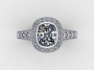 Engagement Ring: Halo Cluster Cushion-Cut - 6