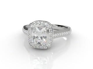 Certificated Cushion-Cut Diamond in 18ct. White Gold