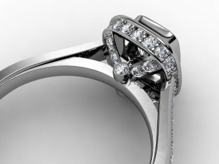 Certificated Cushion-Cut Diamond in 18ct. White Gold - 12