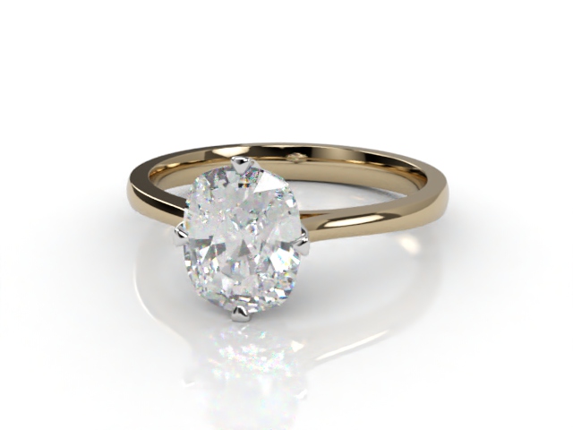 Certificated Cushion-Cut Diamond Solitaire Engagement Ring in 18ct. Gold