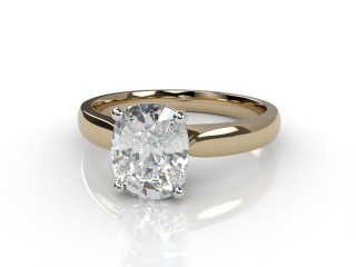 Certificated Cushion-Cut Diamond Solitaire Engagement Ring in 18ct. Gold-05-2800-0006