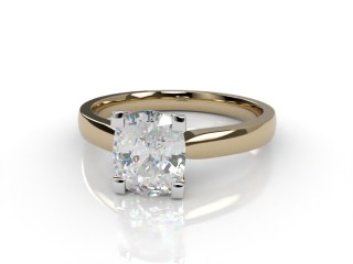 Certificated Cushion-Cut Diamond Solitaire Engagement Ring in 18ct. Gold
