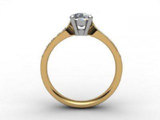 Engagement Ring: Diamond Band Cushion-Cut - 3