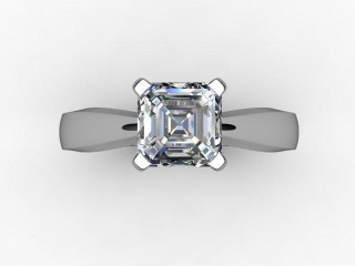 Certificated Asscher-Cut Diamond Solitaire Engagement Ring in Platinum - 9