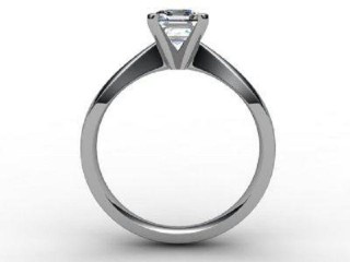 Certificated Asscher-Cut Diamond Solitaire Engagement Ring in Platinum - 3