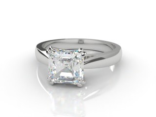 Certificated Asscher-Cut Diamond Solitaire Engagement Ring in Platinum-06-0100-6106