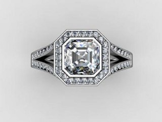 Certificated Asscher-Cut Diamond in Platinum - 9