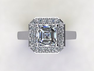 Certificated Asscher-Cut Diamond in Platinum - 9