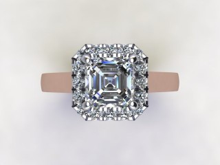 Engagement Ring: Halo Cluster Asscher-Cut - 9
