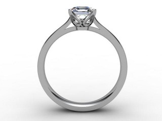 Certificated Asscher-Cut Diamond Solitaire Engagement Ring in 18ct. White Gold - 3