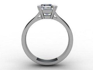 Certificated Asscher-Cut Diamond Solitaire Engagement Ring in 18ct. White Gold - 3