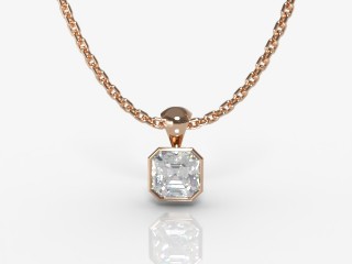 18ct. Rose Gold Asscher-Cut Diamond Pendant -06-14914