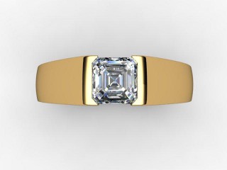 Certificated Asscher-Cut Diamond Solitaire Engagement Ring in 18ct. Yellow Gold - 9