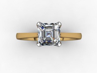 Certificated Asscher-Cut Diamond Solitaire Engagement Ring in 18ct. Gold - 9