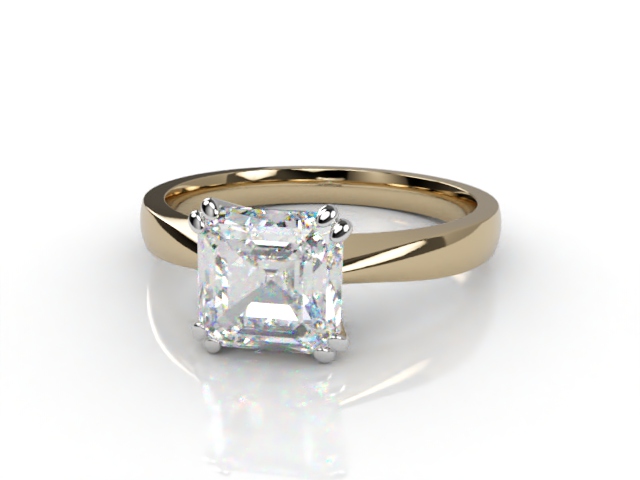 Certificated Asscher-Cut Diamond Solitaire Engagement Ring in 18ct. Gold - Main Picture
