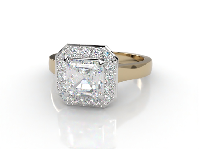 Engagement Ring: Halo Cluster Asscher-Cut