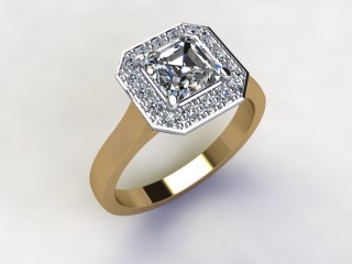 Engagement Ring: Halo Cluster Asscher-Cut - 12