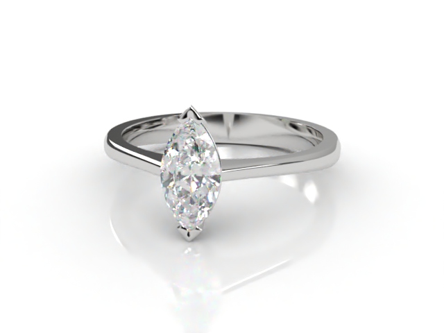 Certificated Marquise Diamond Solitaire Engagement Ring in Platinum-07-0100-0008
