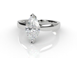 Certificated Marquise Diamond Solitaire Engagement Ring in Platinum