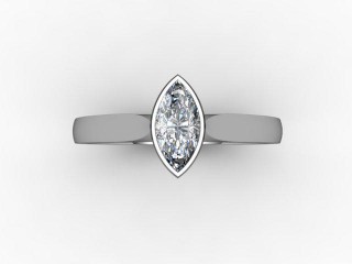 Certificated Marquise Diamond Solitaire Engagement Ring in Platinum - 9