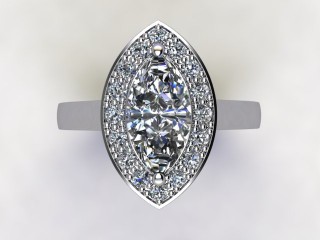 Certificated Marquise Diamond in Platinum - 9