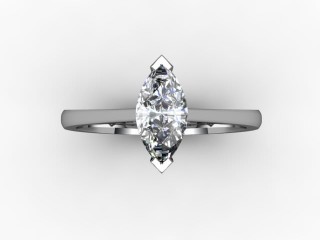 Certificated Marquise Diamond Solitaire Engagement Ring in Platinum - 9
