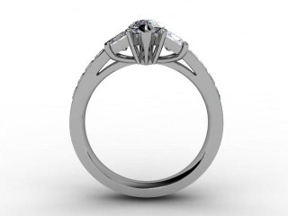 Engagement Ring: Diamond Band Marquise-Cut - 3