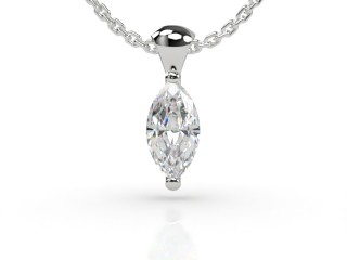 Platinum Marquise Diamond Pendant -07-01913
