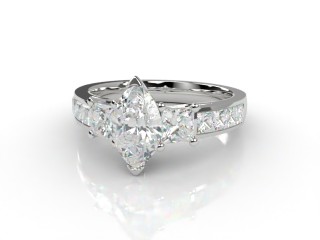 Engagement Ring: Diamond Band Marquise-Cut