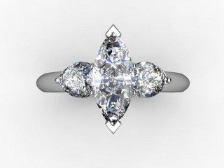 Engagement Ring: 3 Stone Marquise-Cut+ - 12