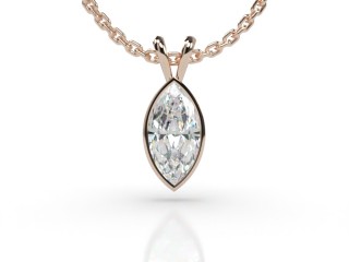 18ct. Rose Gold Marquise Diamond Pendant -07-14912