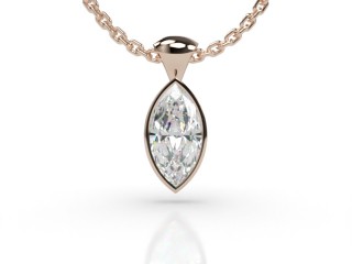 18ct. Rose Gold Marquise Diamond Pendant -07-14914
