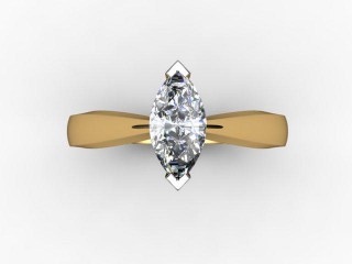 Certificated Marquise Diamond Solitaire Engagement Ring in 18ct. Gold - 9