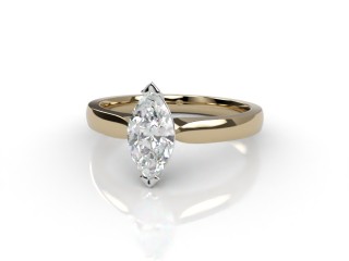 Certificated Marquise Diamond Solitaire Engagement Ring in 18ct. Gold-07-2800-0010