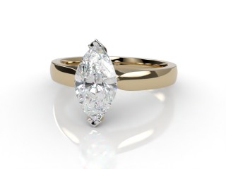 Certificated Marquise Diamond Solitaire Engagement Ring in 18ct. Gold-07-2800-0011