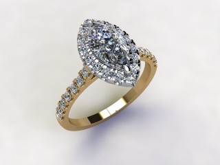 Engagement Ring: Halo Cluster Marquise - 12