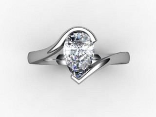 Certificated Pear Shape Diamond Solitaire Engagement Ring in Platinum - 9