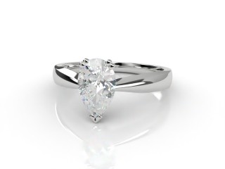 Certificated Pear Shape Diamond Solitaire Engagement Ring in Platinum
