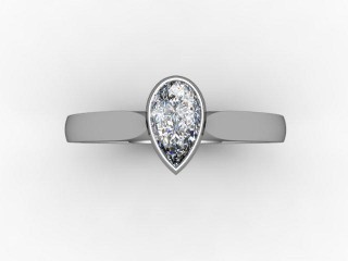 Certificated Pear Shape Diamond Solitaire Engagement Ring in Platinum - 9