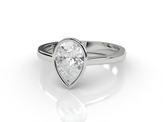 Certificated Pear Shape Diamond Solitaire Engagement Ring in Platinum