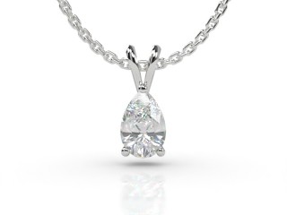 Platinum Pearshape Diamond Pendant -08-01911