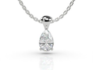 Platinum Pearshape Diamond Pendant 