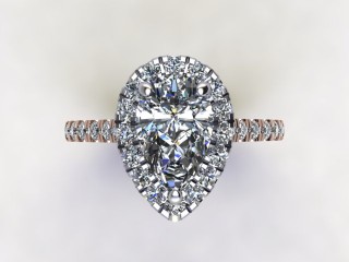 Engagement Ring: Halo Cluster Pear-Shape - 9