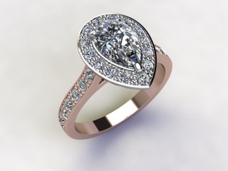 Engagement Ring: Halo Cluster Pear-Shape - 12
