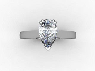Certificated Pear Shape Diamond Solitaire Engagement Ring in 18ct. White Gold - 9
