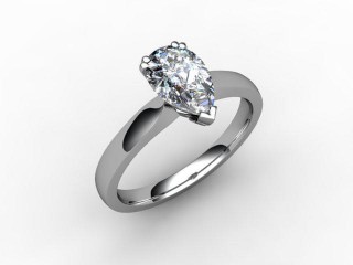 Certificated Pear Shape Diamond Solitaire Engagement Ring in 18ct. White Gold - 12
