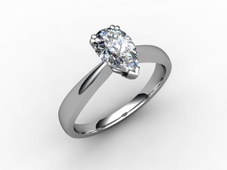 Certificated Pear Shape Diamond Solitaire Engagement Ring in 18ct. White Gold - 12